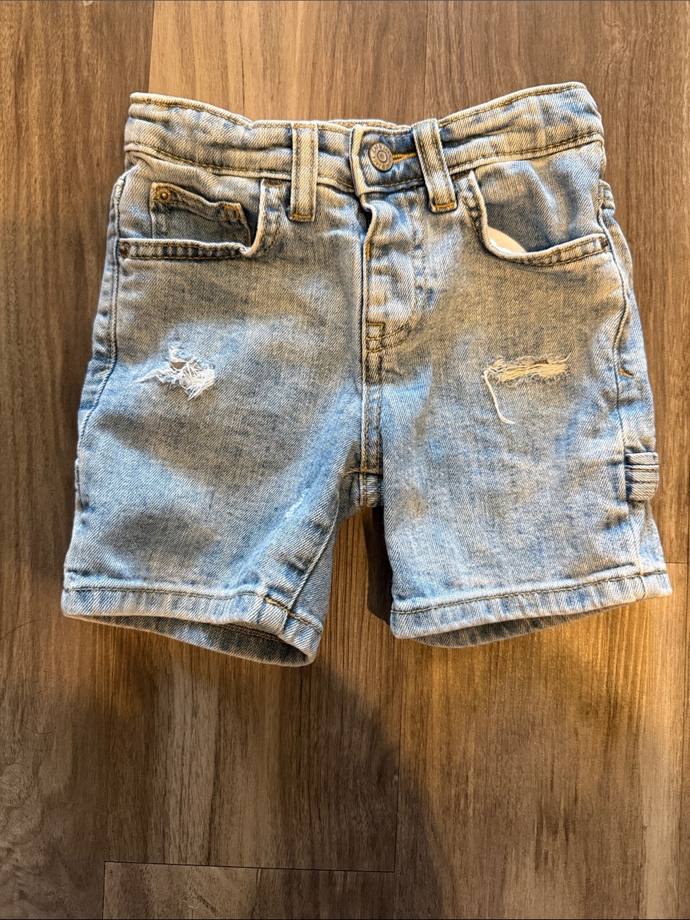 Cat & Jack Light Blue Distressed Denim Shorts